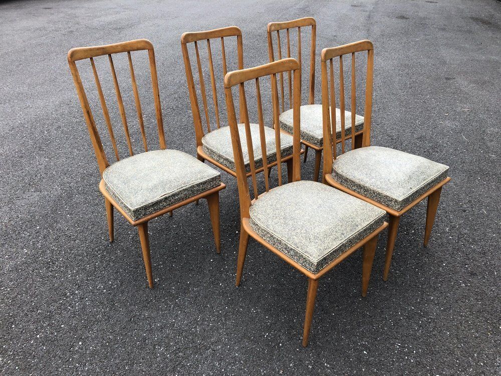 Charles Ramos Chairs, 1950s, Set Of 5