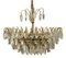 Large Mid Century Brass And Crystal Glass Ceiling Lamp From Palwa