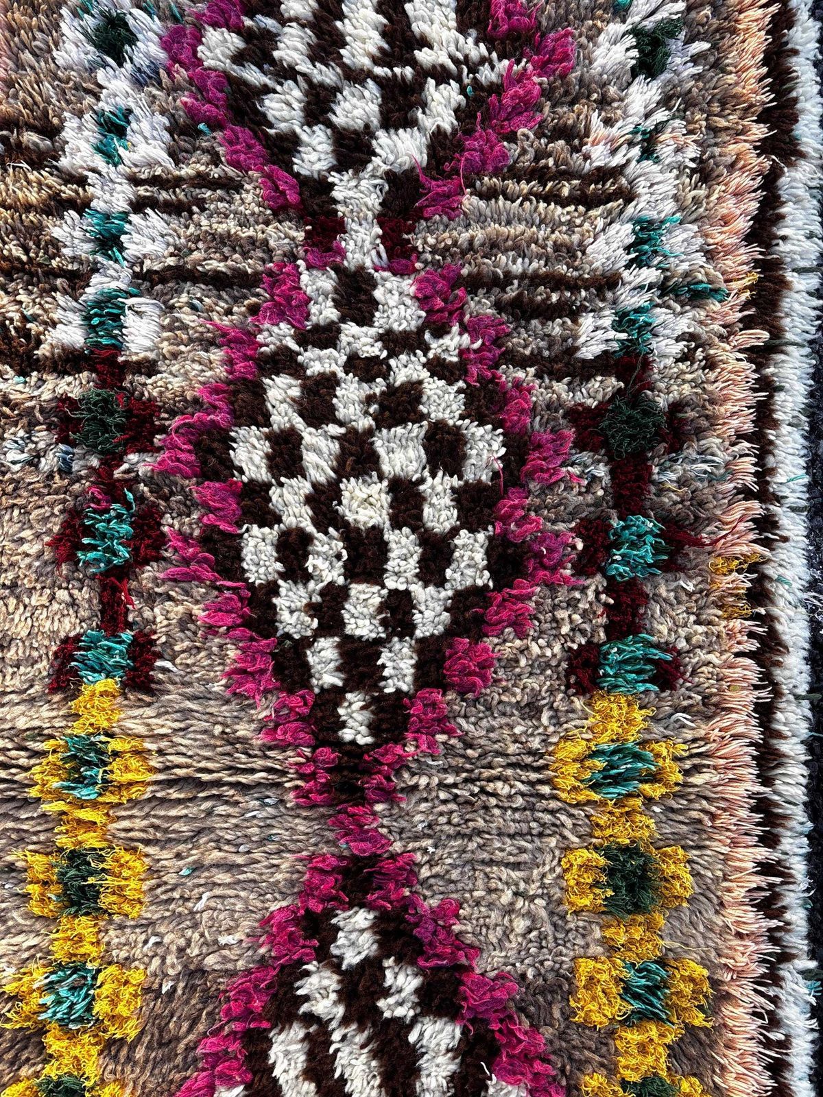 Berber Azilal Runner Rug 70x180 Cm – Handmade Moroccan Wool & Cotton Runner – Vintage Tribal Hallway Rug – One Of A Kind photo vintage