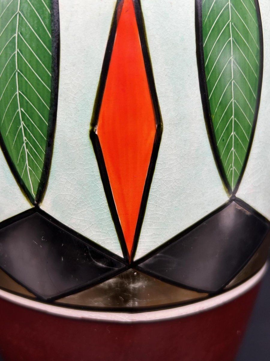 Earthenware Vase By Gustave De Bruyn For Fives   Lille, 1920s photo 306.0