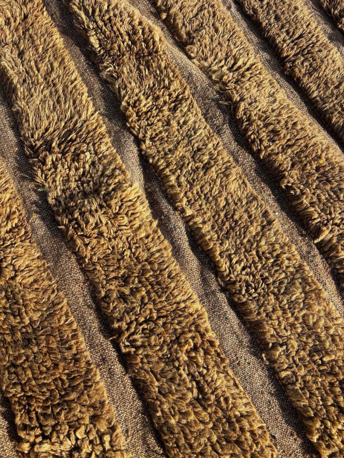 photo for sale Luxury Modern Moroccan Berber Wool Rug 200x310 Cm   Berber Interior Living Room Rug   Brown Moroccan Beni Ourain Carpet