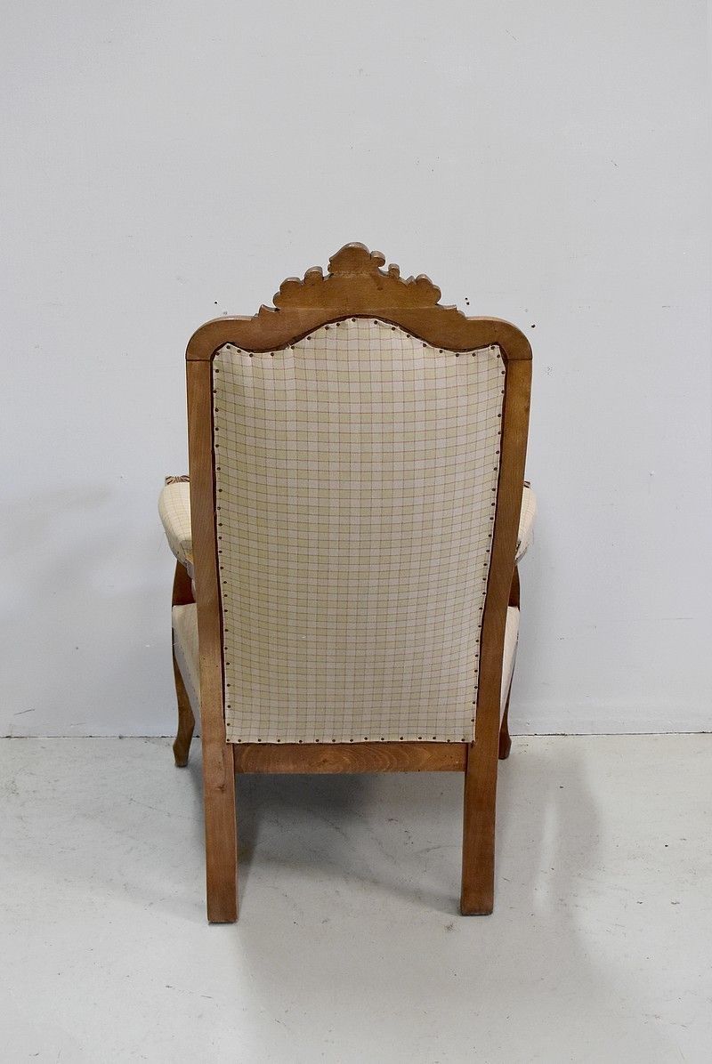 photo for sale Voltaire Armchair Carved, Early 20th Century