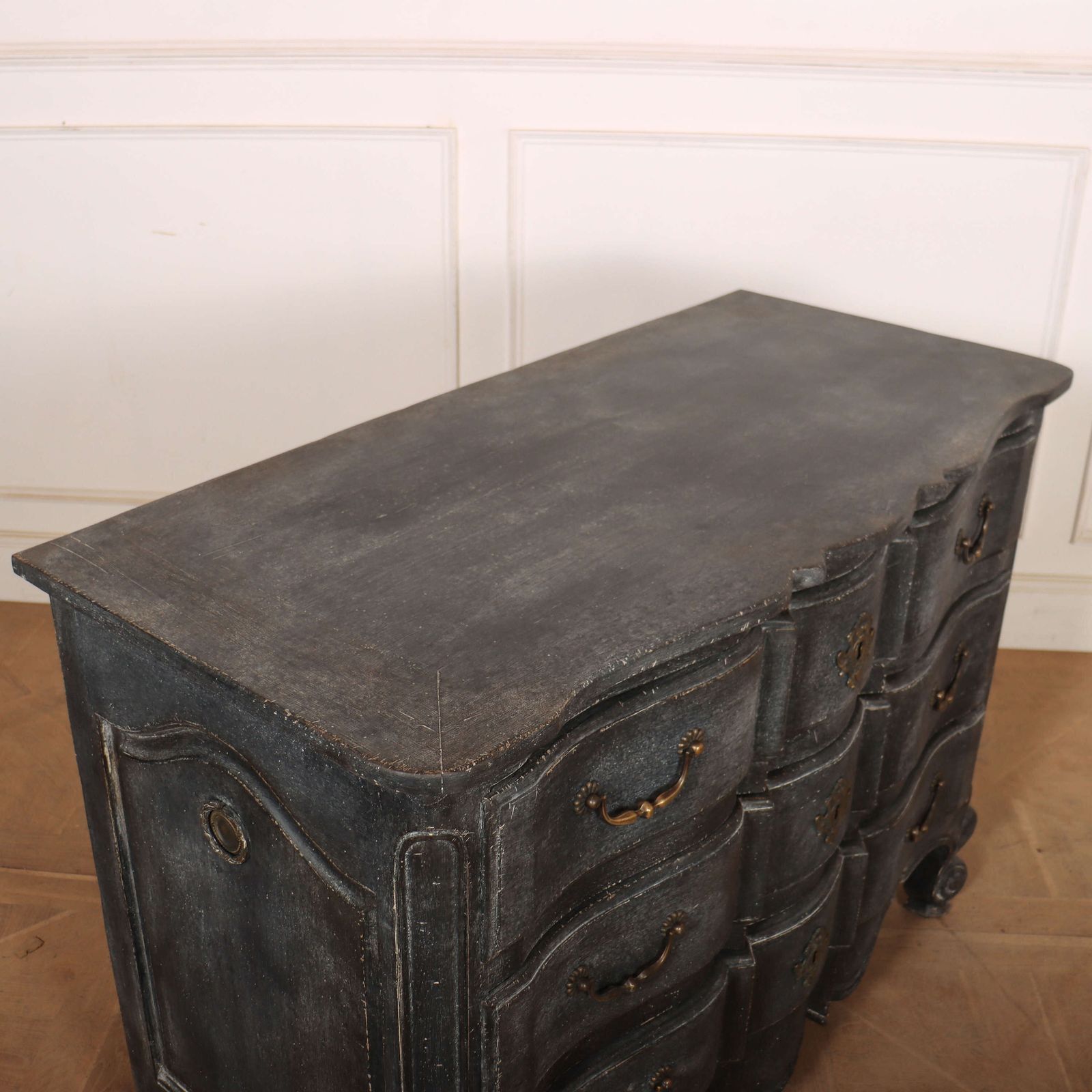 Furniture French Painted Serpentine Commode photo