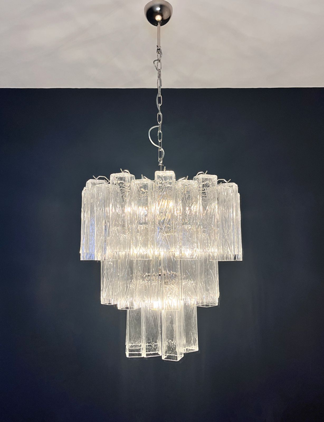 Large Three Tier Murano Glass Tube Chandelier – 48 Glasses photo buy