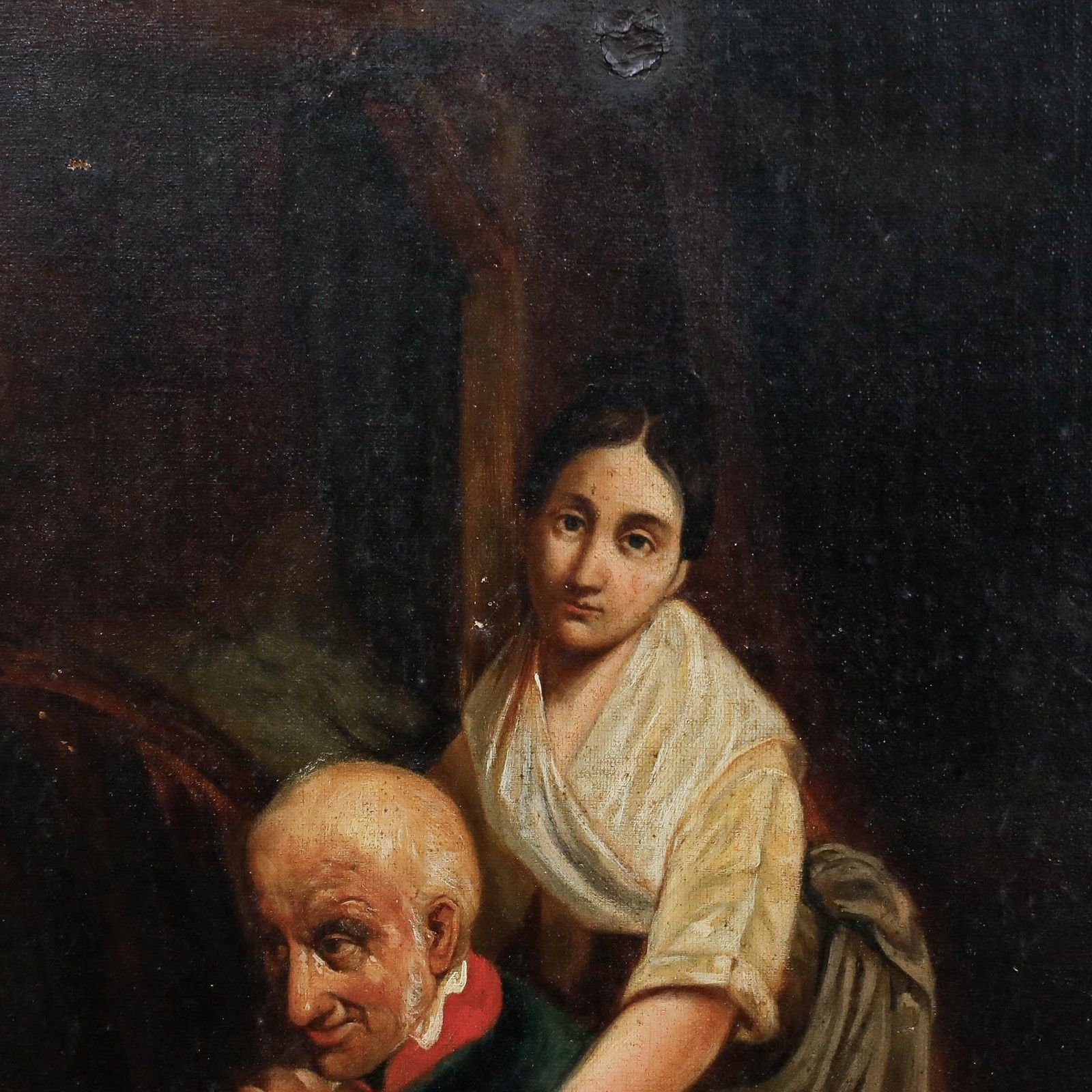 Ulysse Isnard After Claudius Jacquand 1858 Oil, The Prayer Of The Invalid photo 325.0