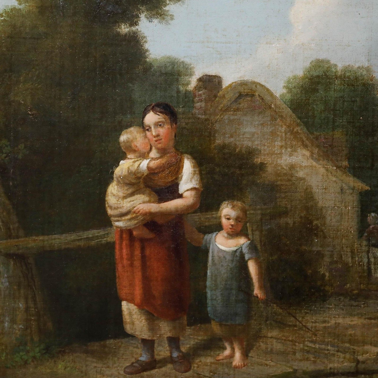 Joseph Rhodes (1782 1855) 1841 Oil, Mother And Children photo Art