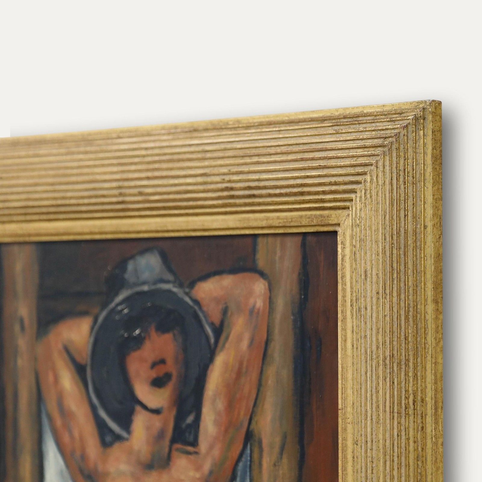 A. Chamant French School 20th Century Oil, Nude With Hat photo 395.0