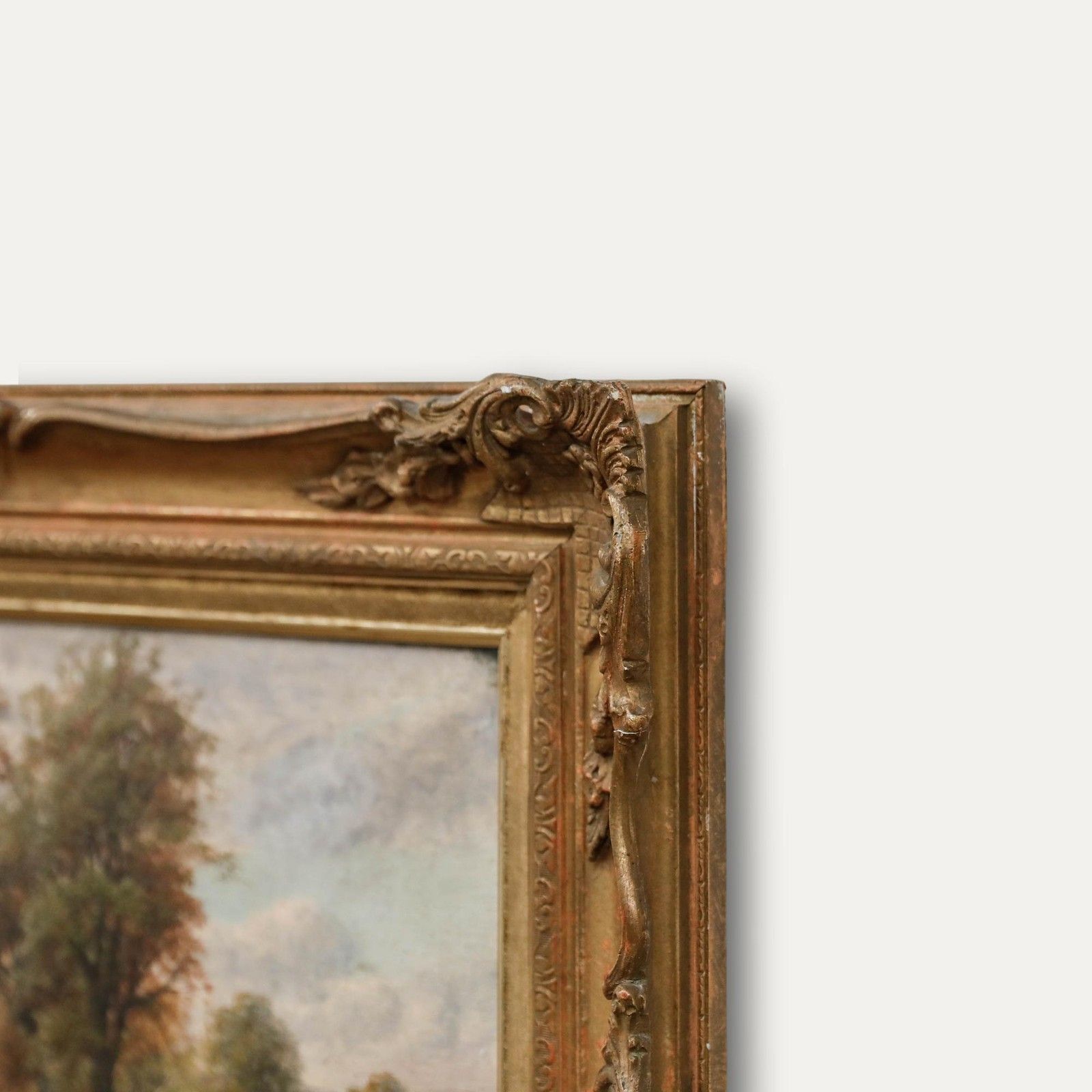 George Frederick Harris (1856 1924) Framed 1913 Oil, By The Lock photo vinterior
