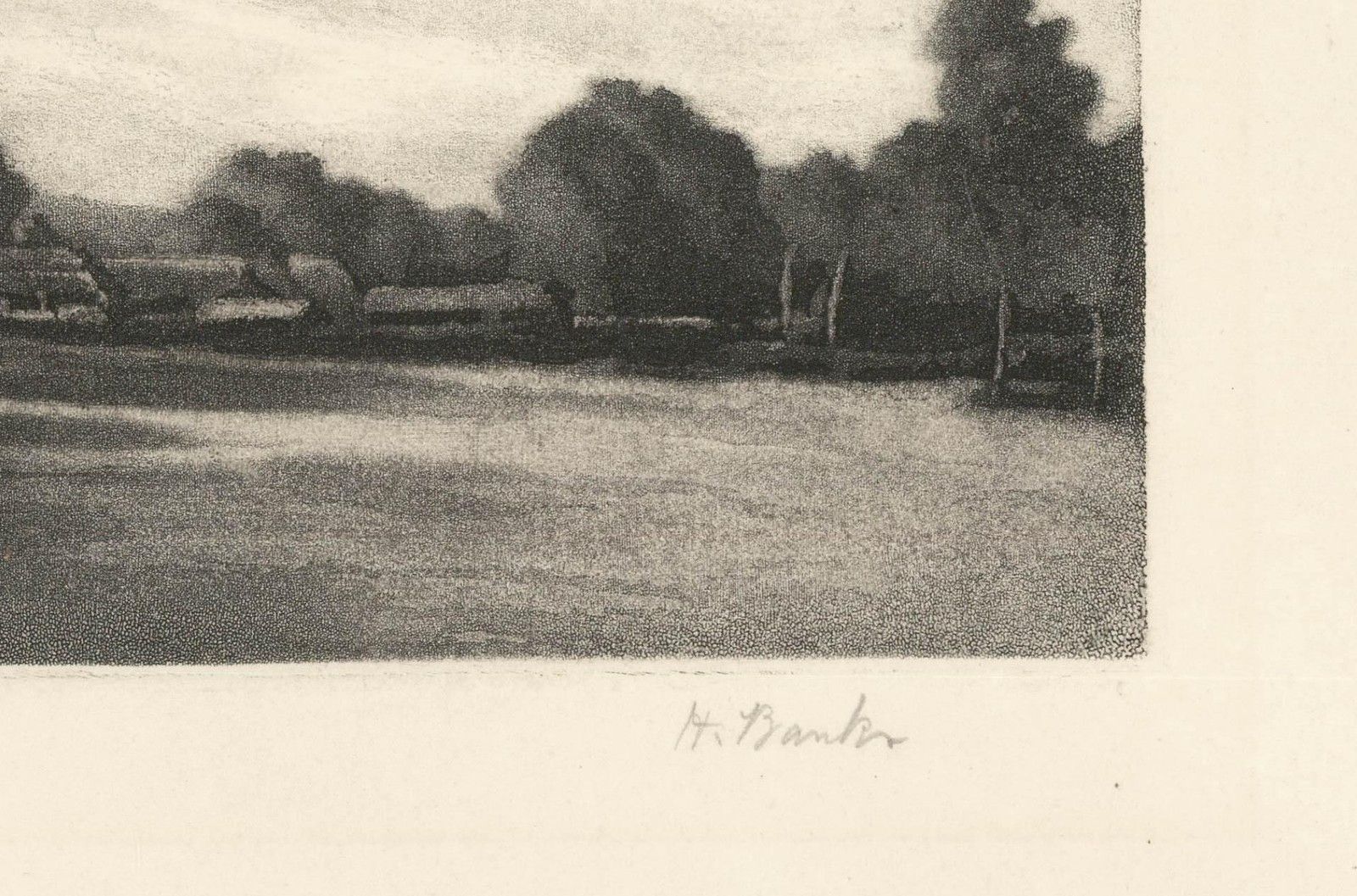 H. Banks Early 20th Century Aquatint, View Of The Farm photo Art