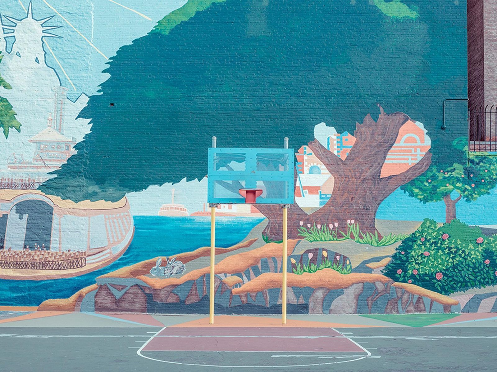Franck Bohbot This Game We Play #63, New York   Basketball Court New York City Landscape Urban