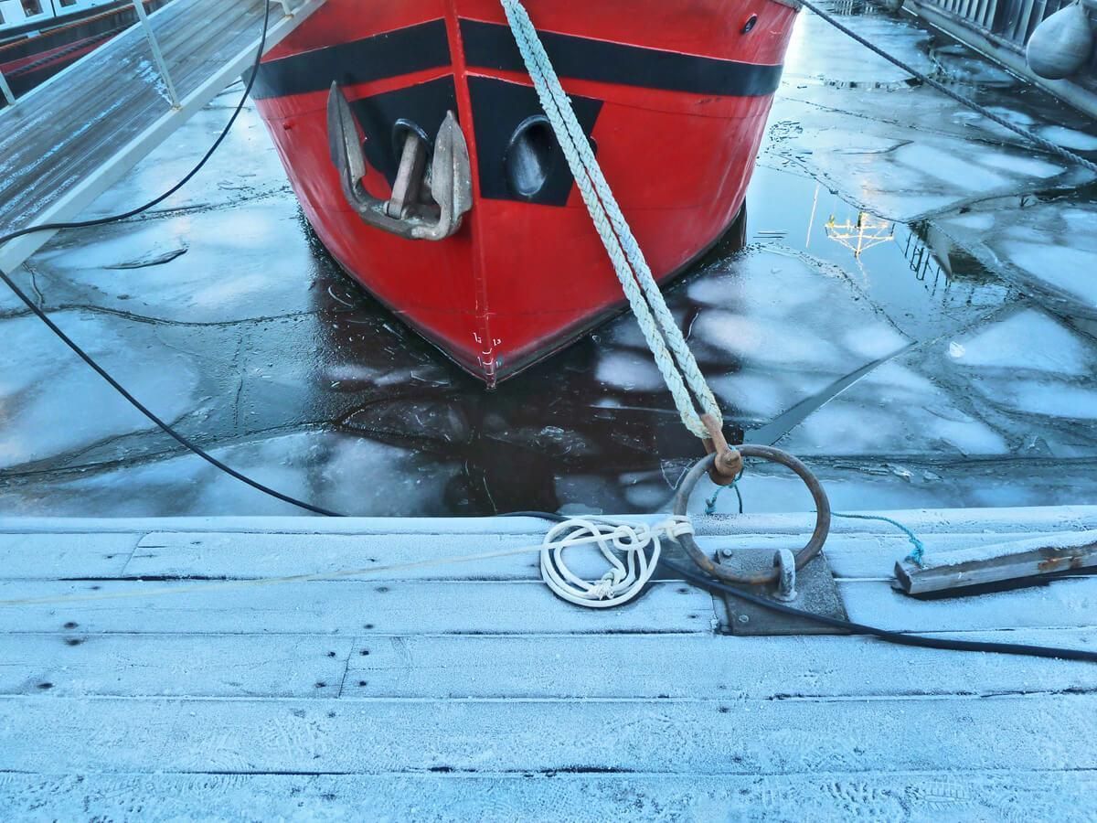 Jo Crowther Stockholm Red, 2014   Nordic Photography Ice Caves Ships Nautical Coastal Snow 2003