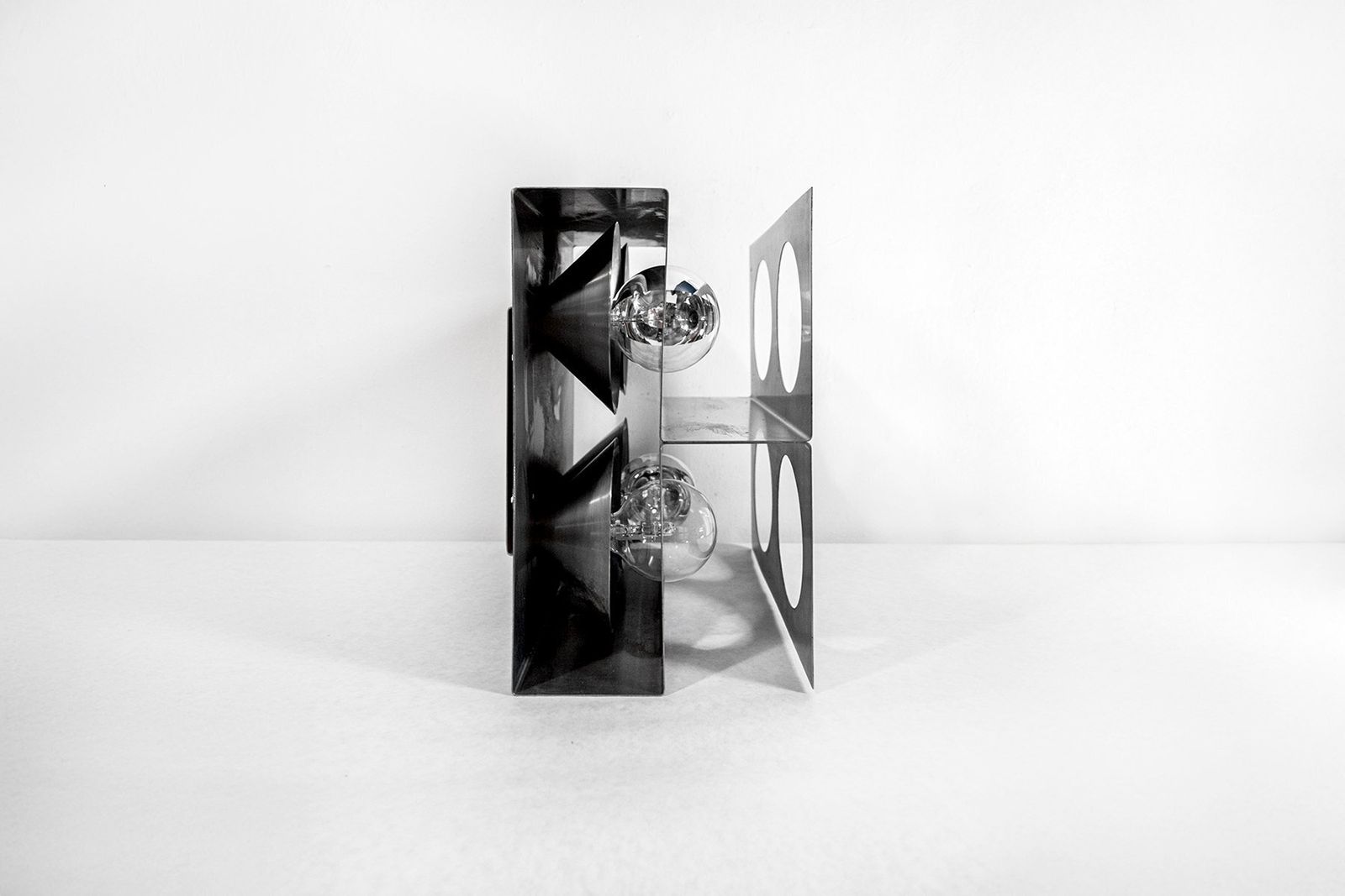 Sculpturele Lamp Met Vier Lichtpunten In Staal, Roche Bobois, Frankrijk, Ca. Jaren 1970 photo furniture