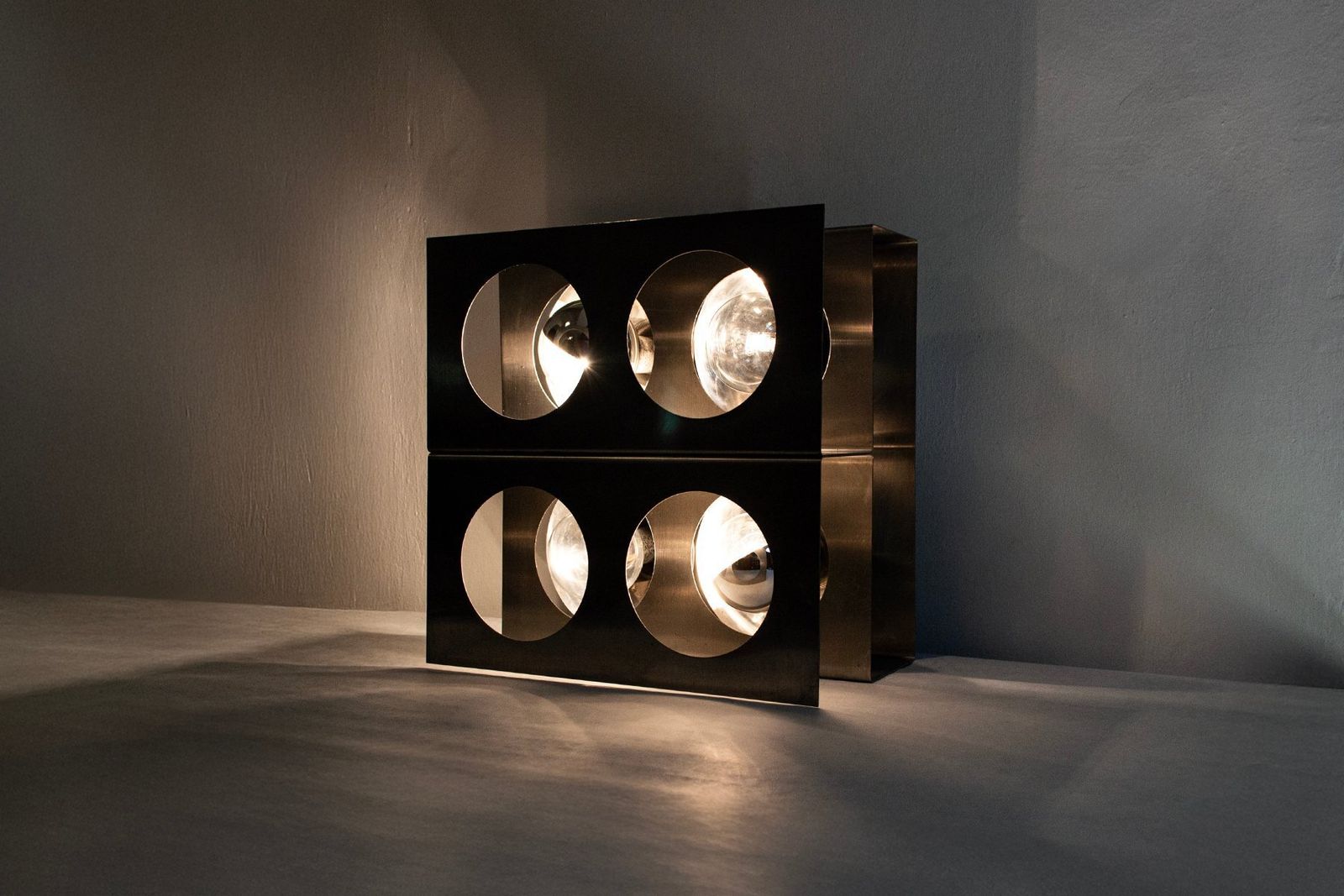 Four Light Steel Sculptural Light From Roche Bobois, France, 1970s photo 4338.0