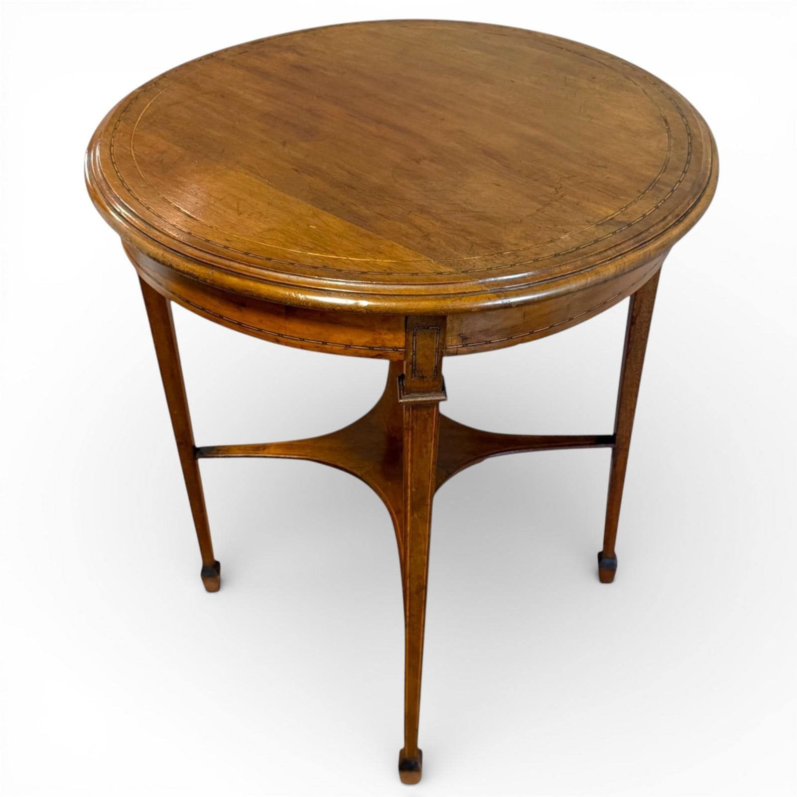Edwardian Inlaid Mahogany Occasional Table With Satinwood Border photo 300.0