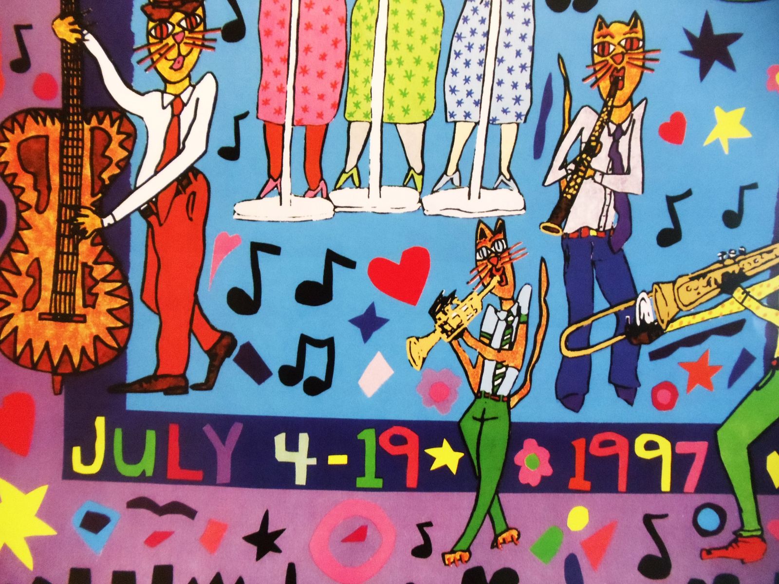 Montreux Jazz Festival Poster By James Rizzi 1997 Switzerland, Authorised Print Original And Very Sought After..... photo Art
