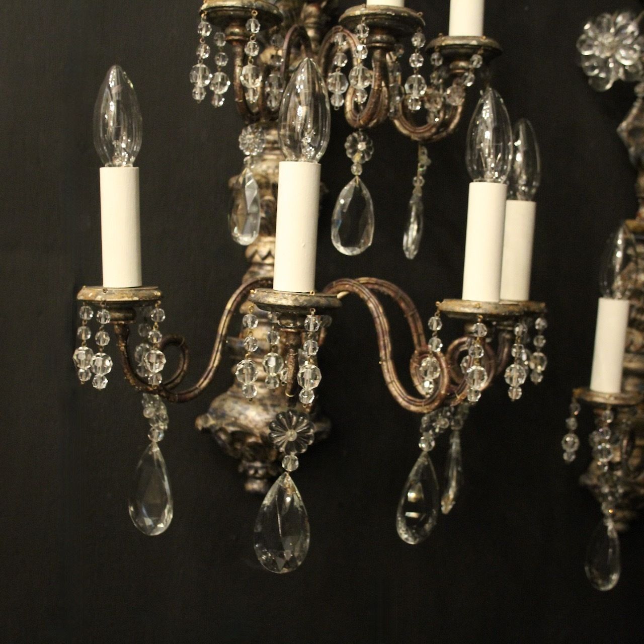 Italian Florentine 7 Light Giltwood Wall Lights photo furniture