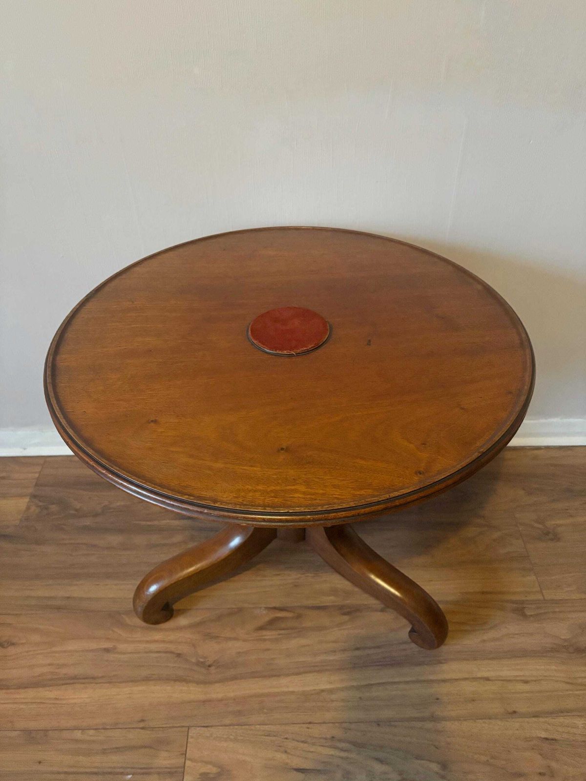 Antique Victorian Mahogany Tri Leg Side/Occasional Coffee Table photo furniture