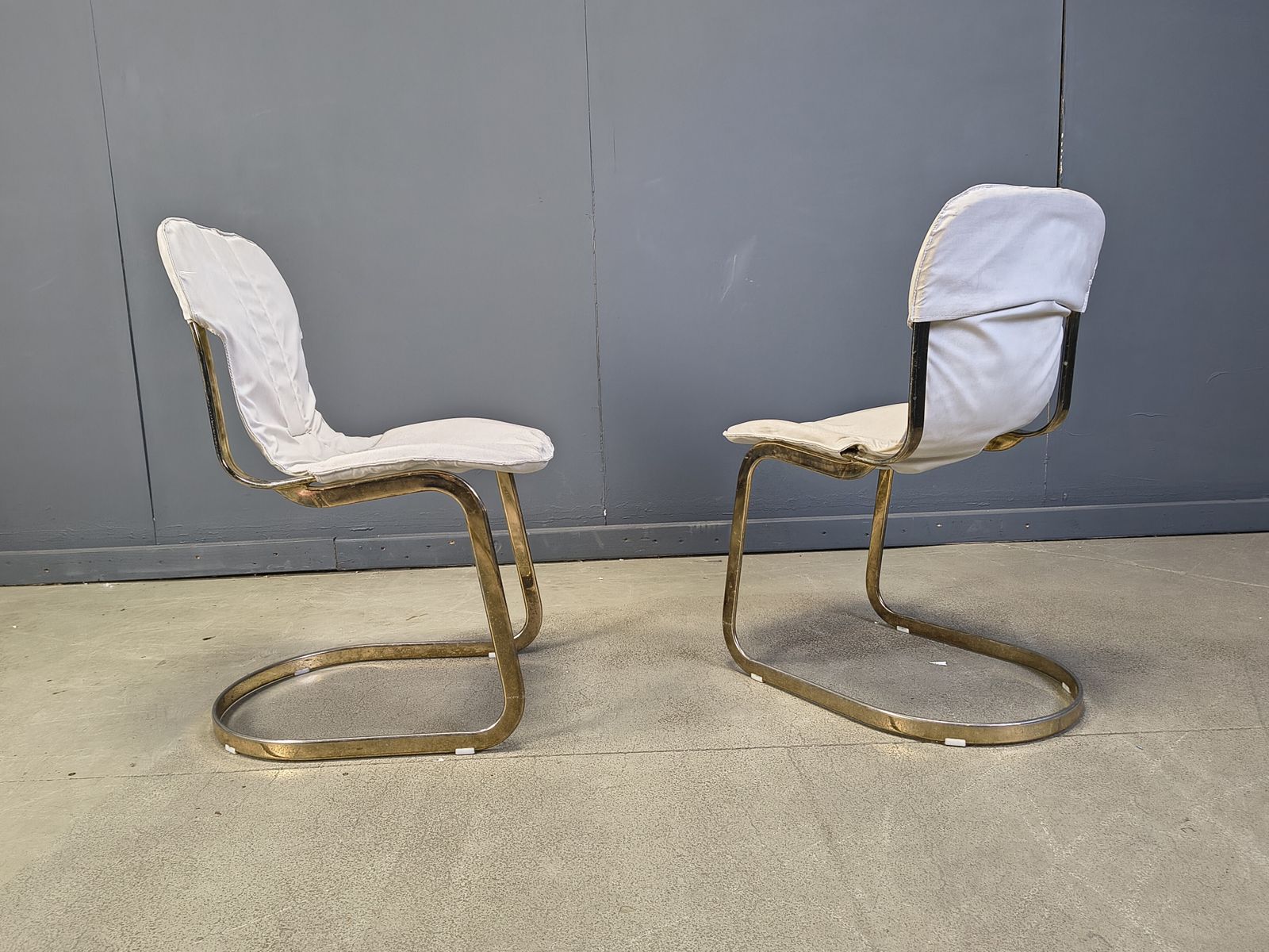 Vintage Dining Chairs By Willy Rizzo For Cidue Set Of 5, 1970s photo furniture