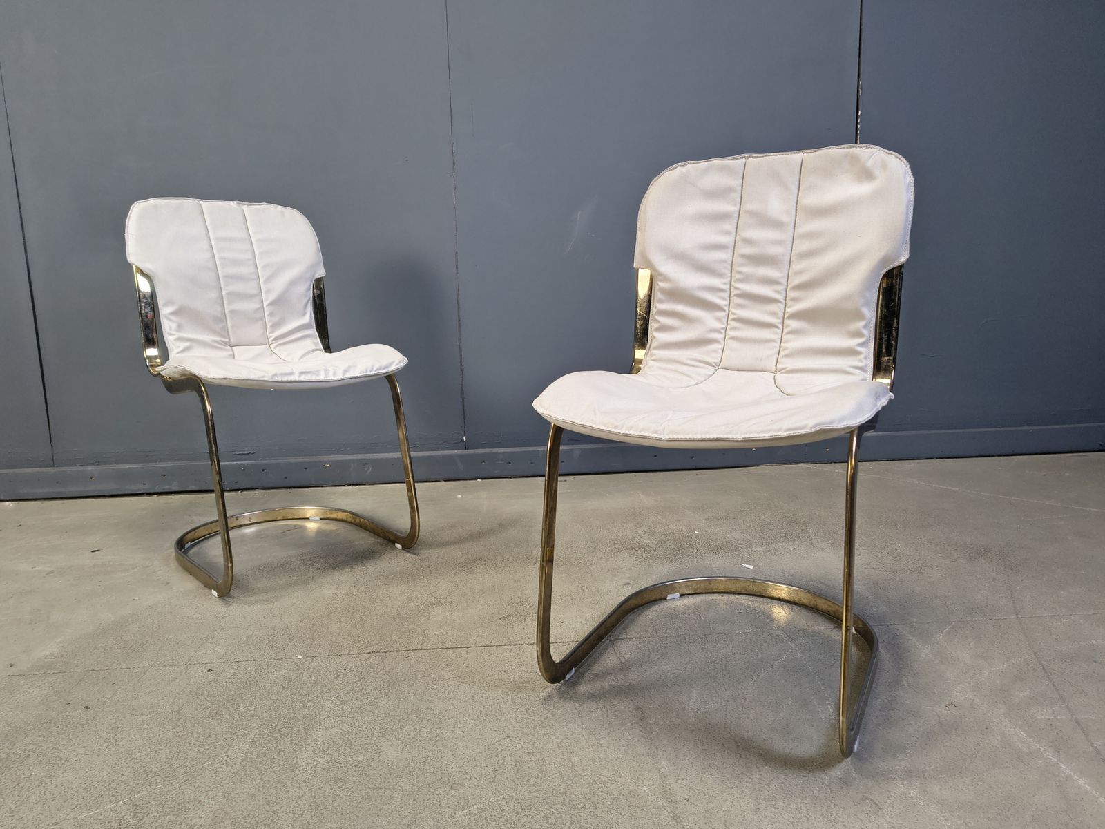 Vintage Dining Chairs By Willy Rizzo For Cidue Set Of 5, 1970s photo for sale