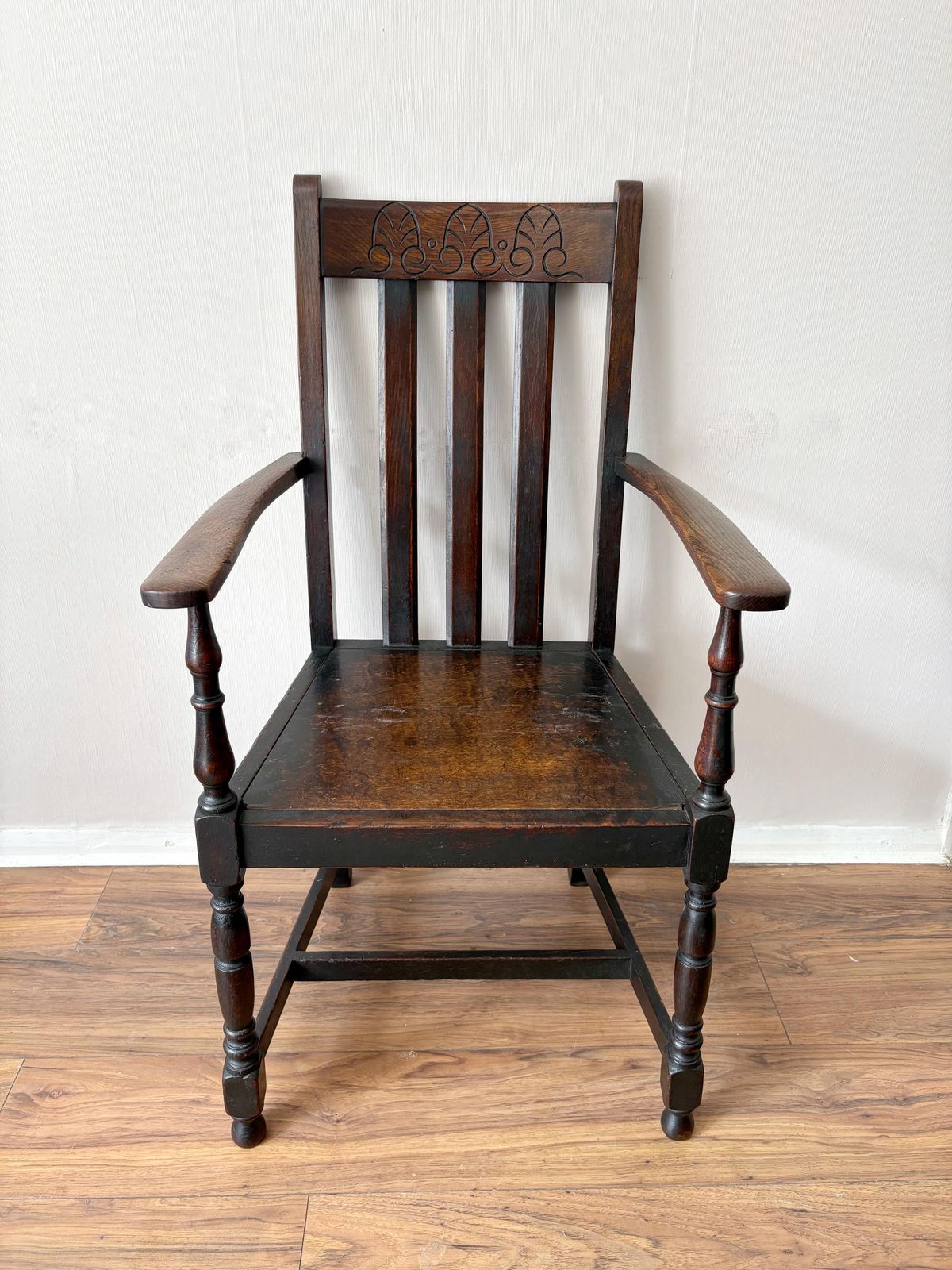 Antique C1910 Mahogany Hall Seat/Bedroom Fireside Chair photo Furniture