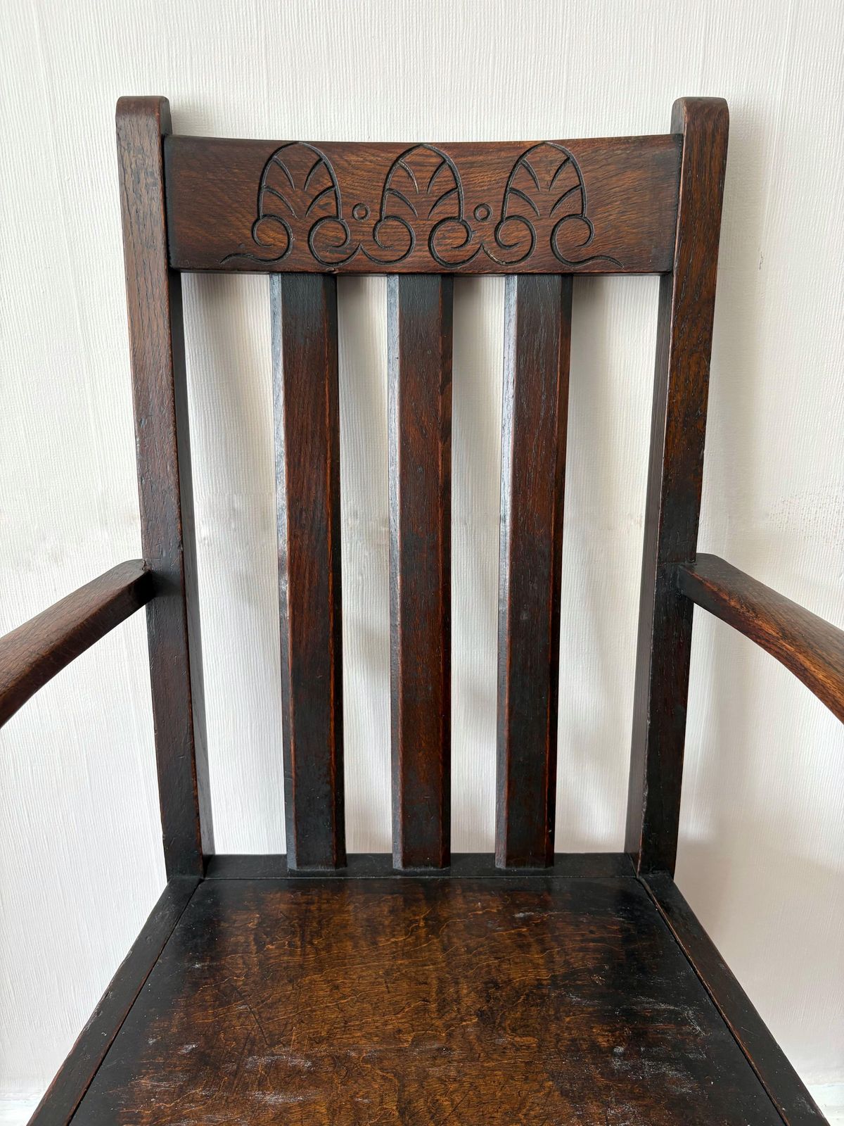 Antique C1910 Mahogany Hall Seat/Bedroom Fireside Chair photo vinterior