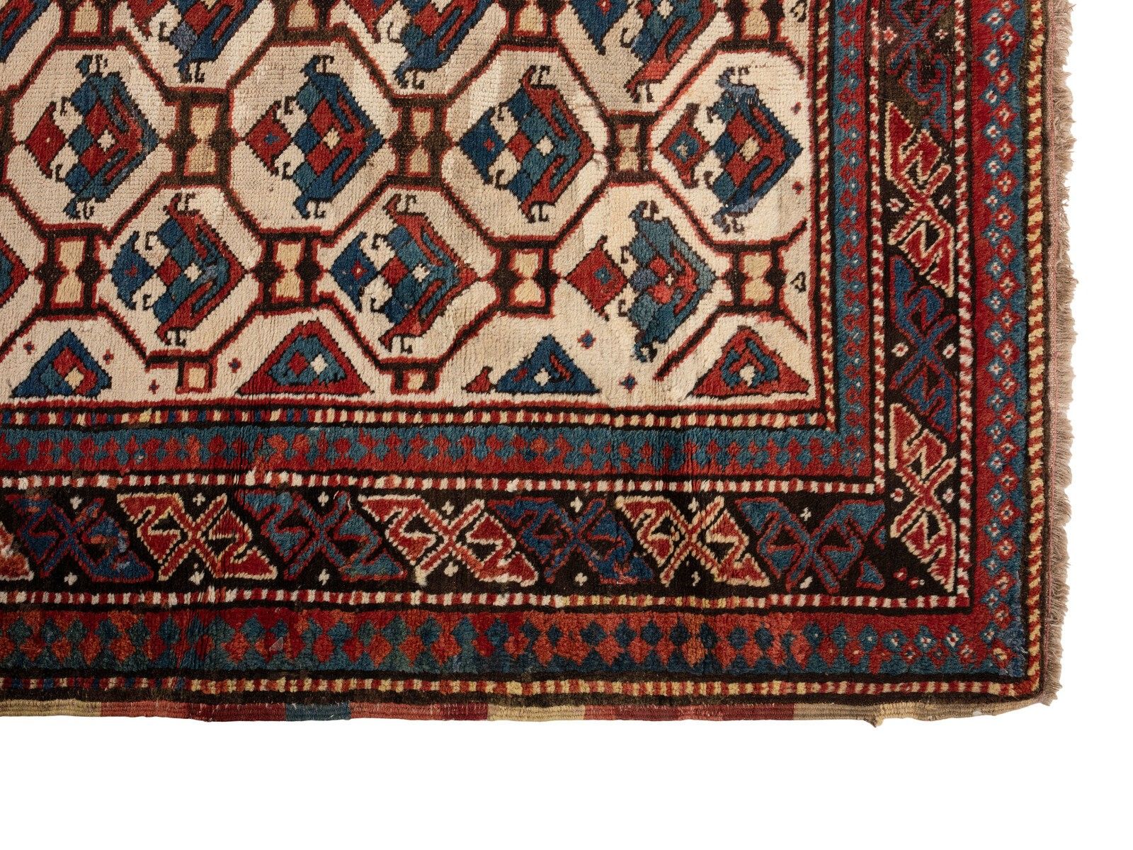 3.5x7.3 Ft Antique Shirvan Rug, East Caucasus, Late 19th Century photo for sale