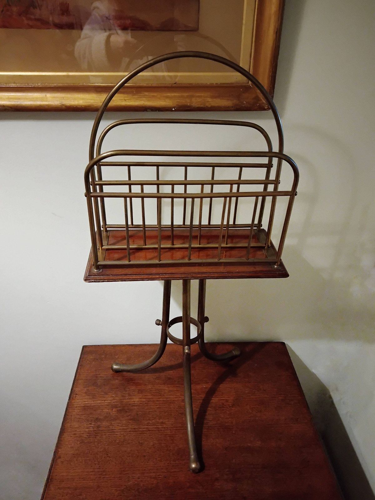 Antique Revolving Newspaper Stand/Magazine Rack By Halls Of Birmingham photo for sale
