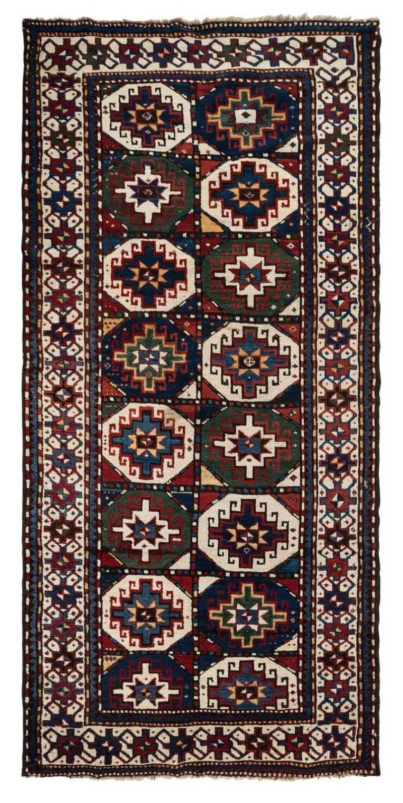 4x8.2 Ft Antique Moghan Rug, South Caucasus, Circa 1880