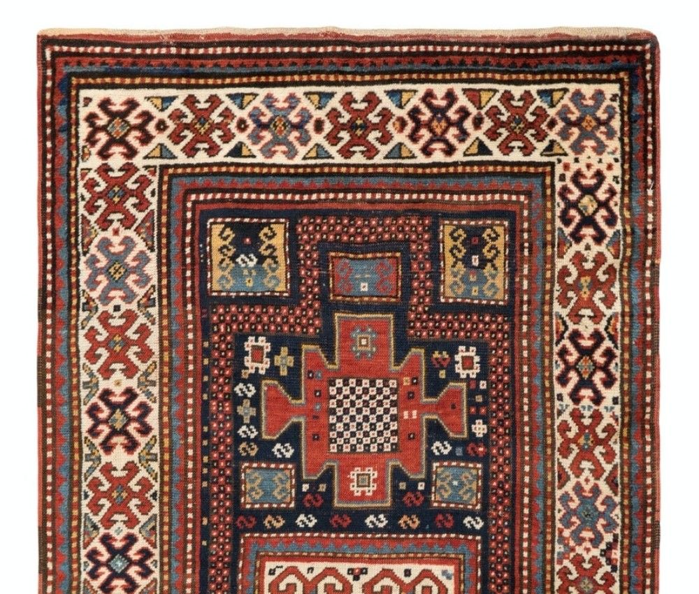 4x7 Ft Antique Karachopt Kazak Rug, South Caucasus, Late 19th Century photo furniture