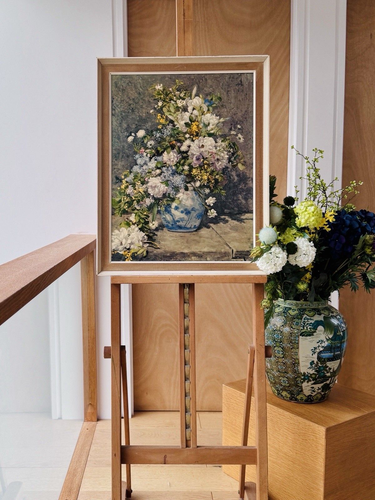 Mid Century Framed Print "Spring Bouquet" By Pierre Auguste Renoir C1940s photo for sale
