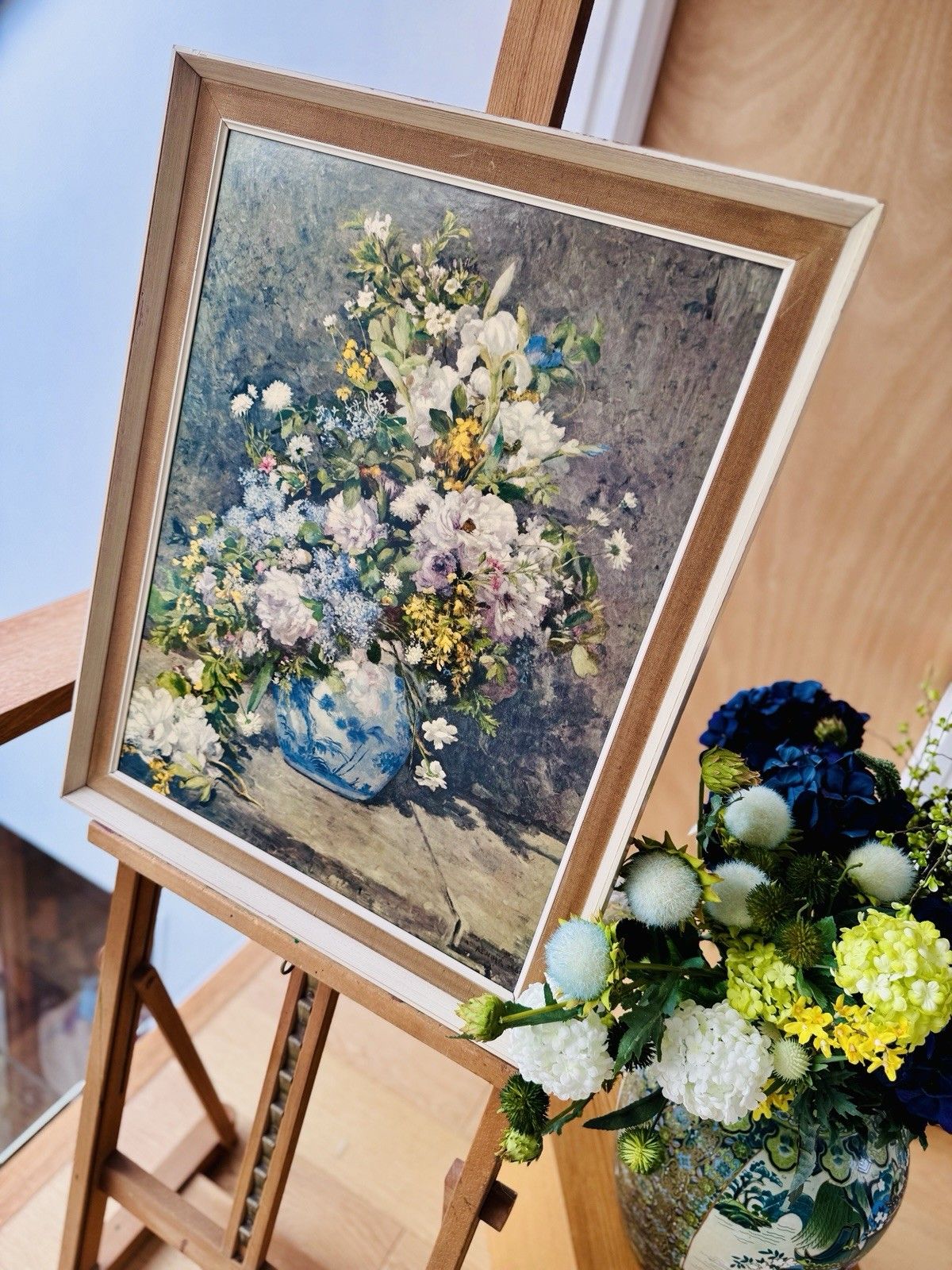 Mid Century Framed Print "Spring Bouquet" By Pierre Auguste Renoir C1940s photo 99.0
