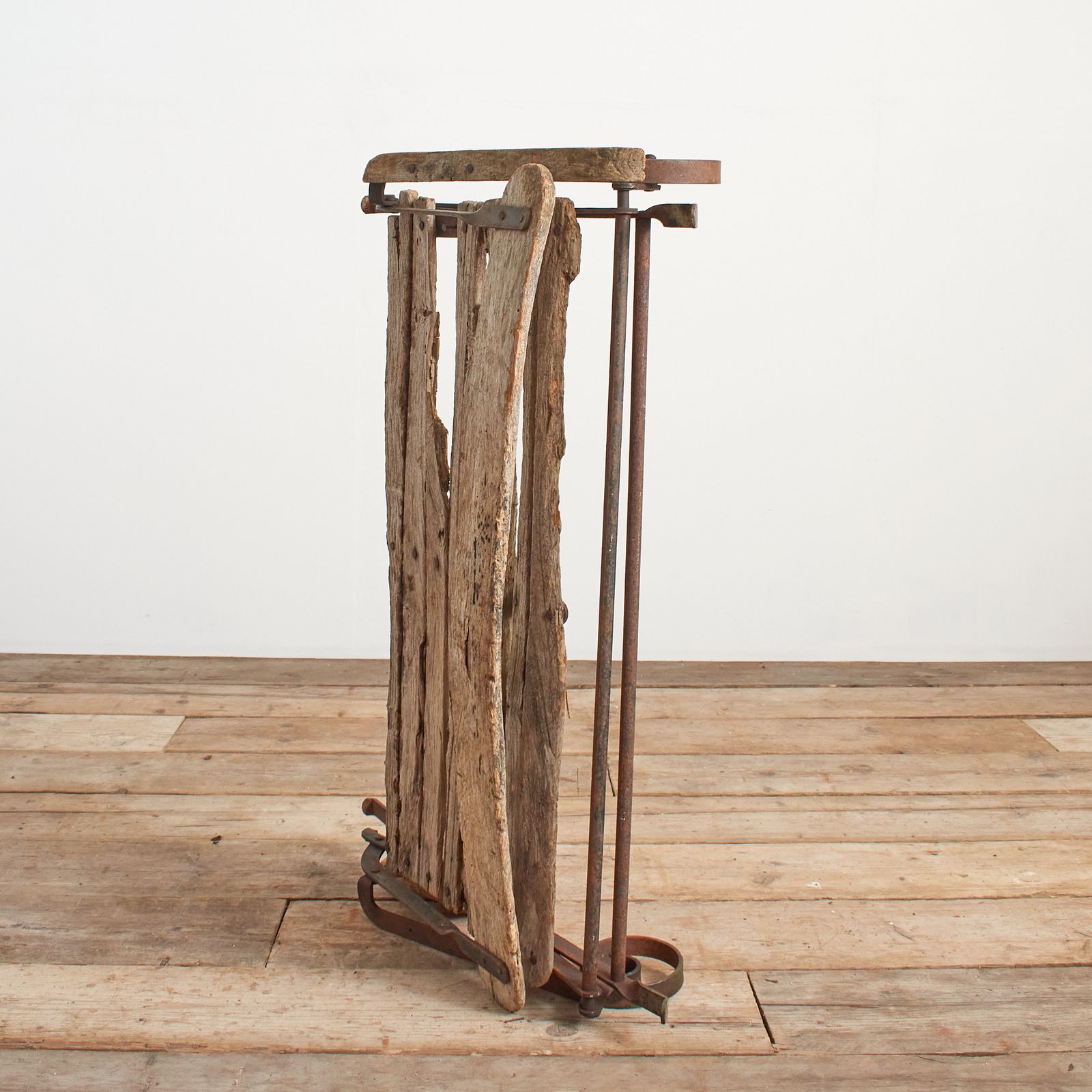 photo for sale Small Rustic French Antique Folding Garden Bench