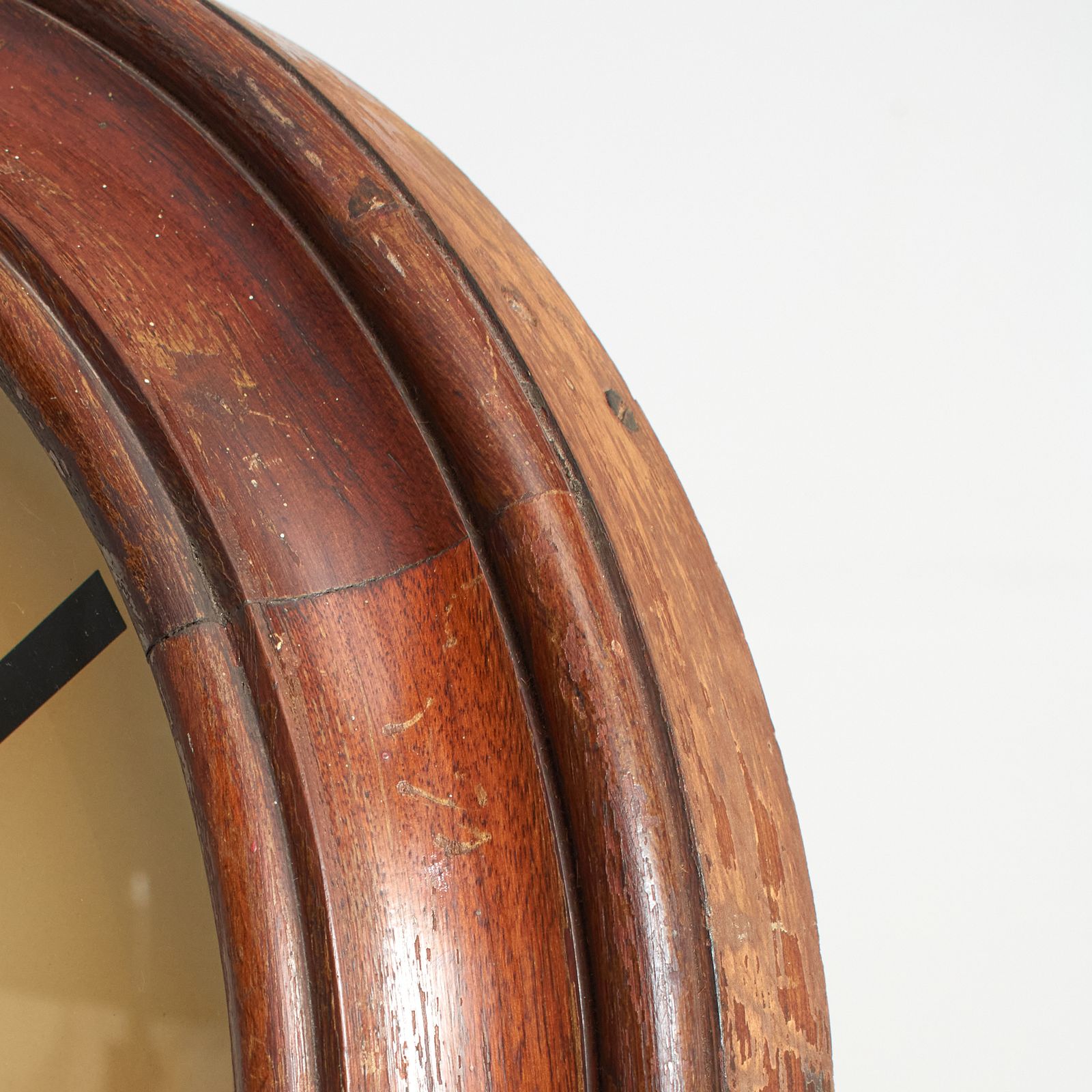 Large Antique Wooden Gents Of Leicester Station Wall Clock – D photo for sale
