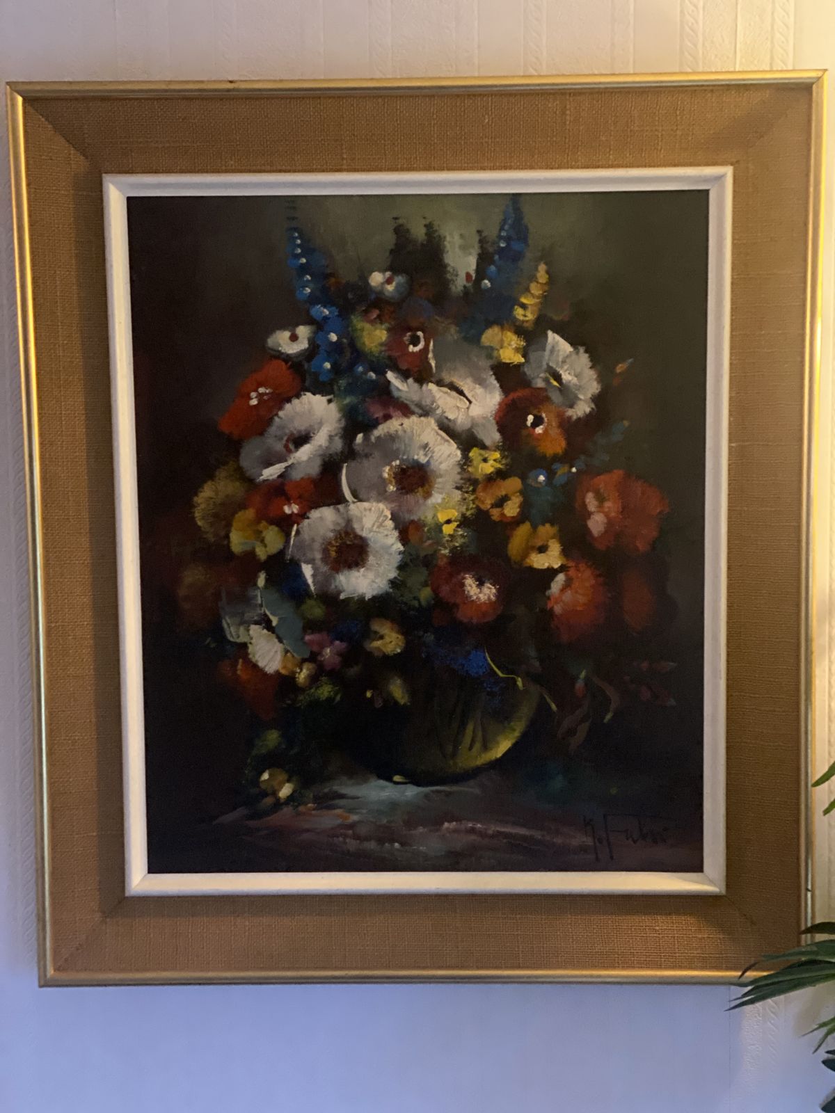 R Fabre Original 1960s Oil Painting