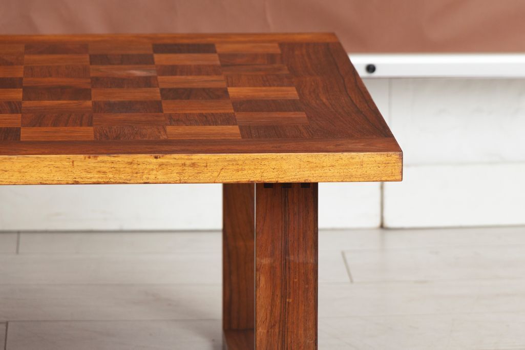 Danish Midcentury Chequered Rosewood Square Coffee Table By Poul Cadovius For France & Sons C.1965 photo Furniture