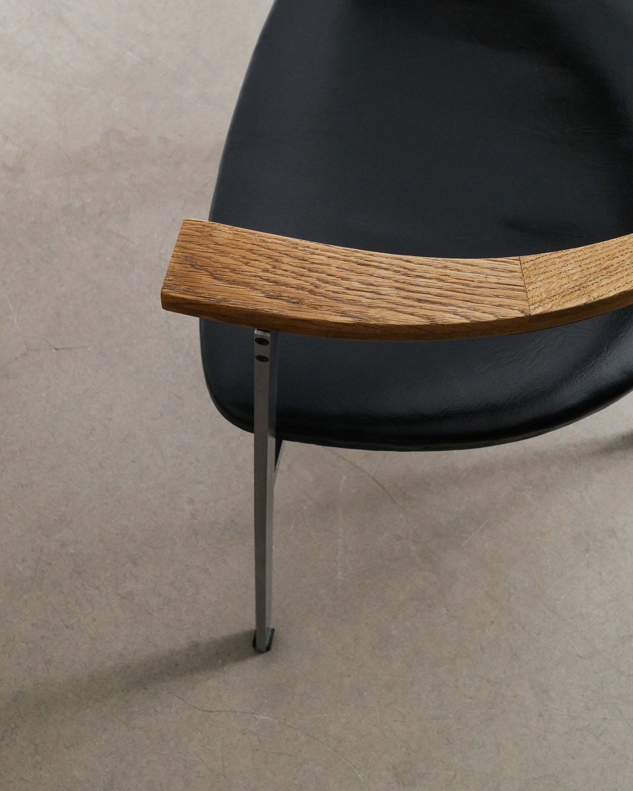 Danish Mid Century Poul Kjaerholm "Pk11" Wooden Leather Office Armchair By E. Kold, 1960s photo buy