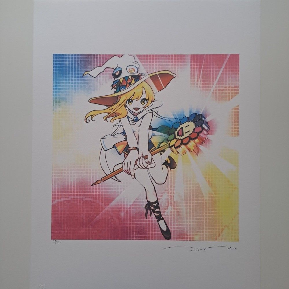 Murakami Takashi Signed Girl In A Hat  Certificate photo Art
