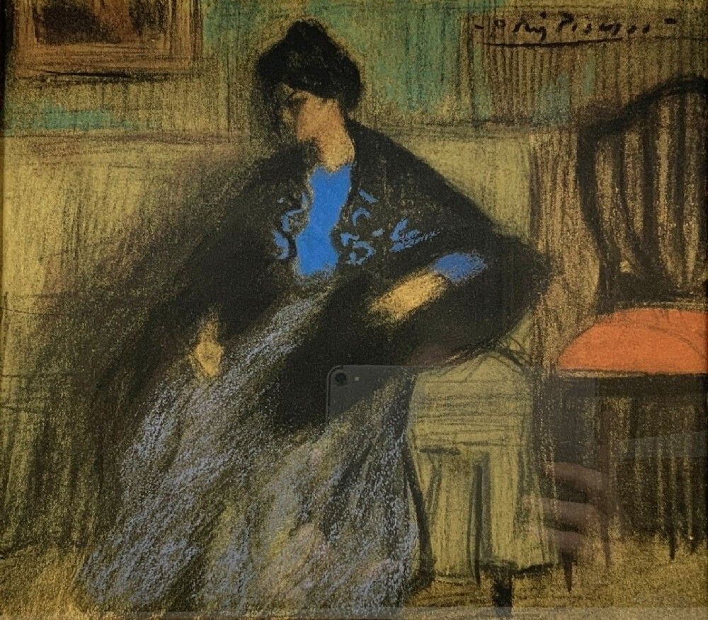 Rare Ltd Ed Pablo Picasso Femme Au Chale Lithograph & Pochoir Portrait Picture photo furniture