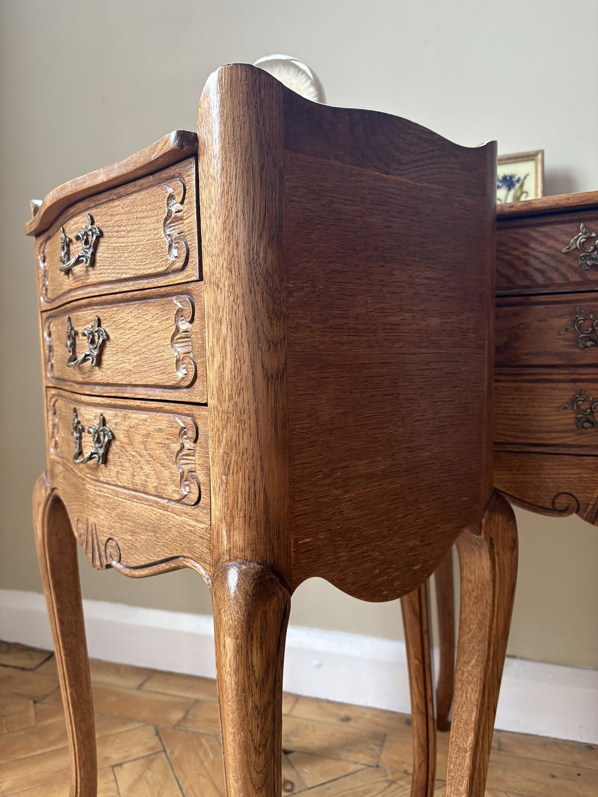A Great Pair Of French Oak Bedside Tables. photo buy