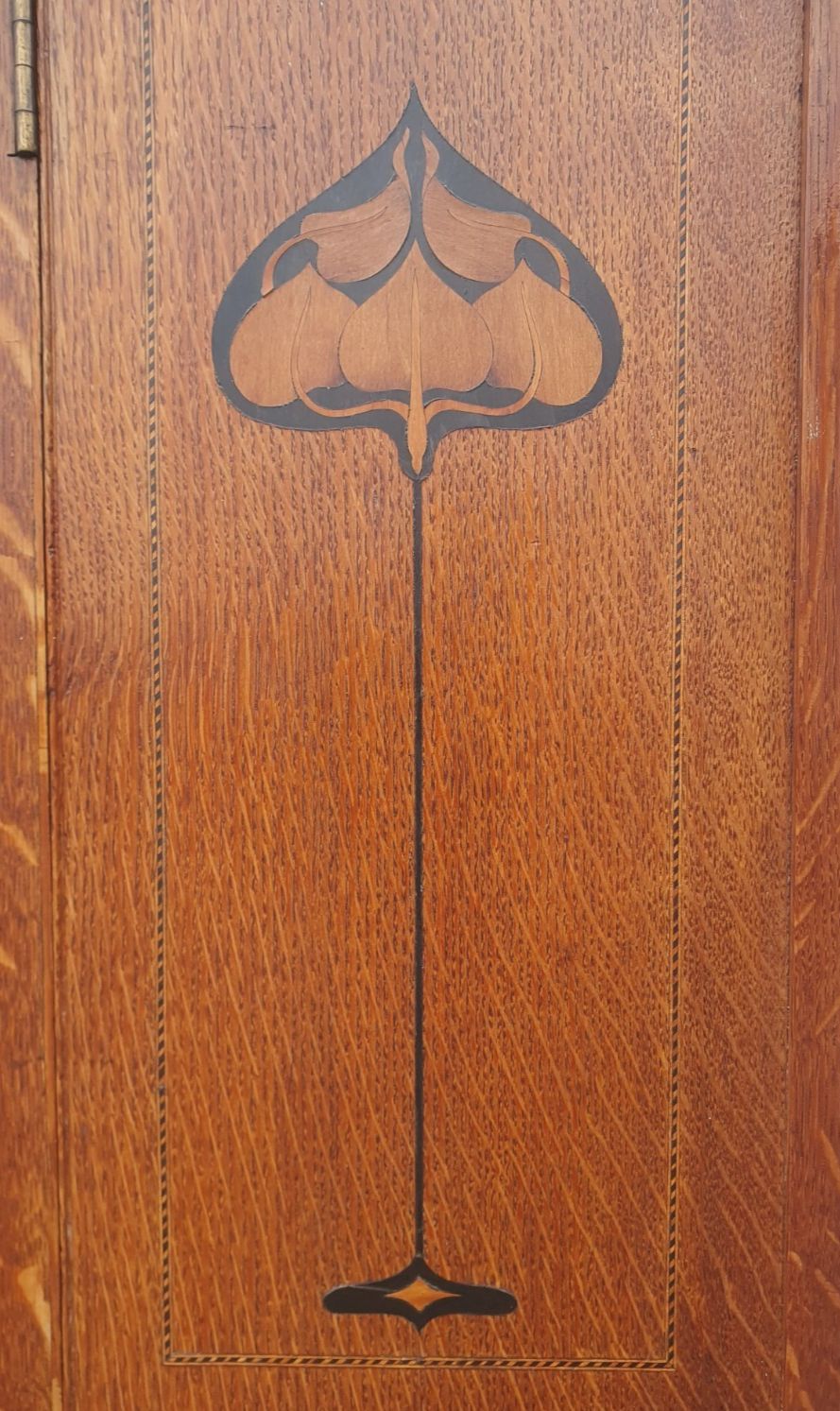 Fabulous Quality Inlaid Oak Arts And Crafts / Art Nouveau Wardrobe photo furniture