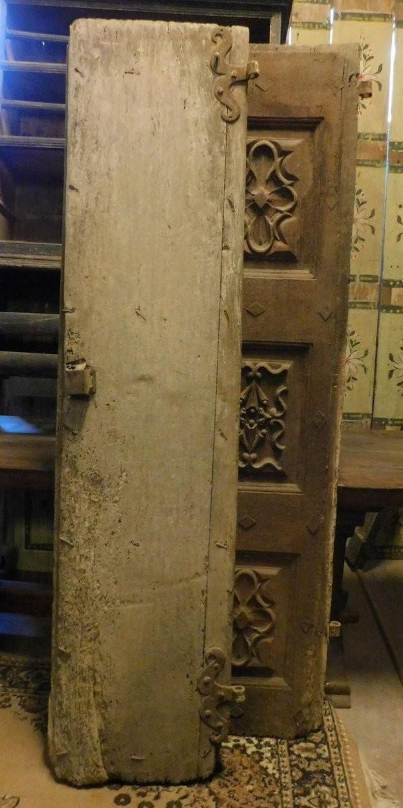 Double Front Door With Rich Carved Panels, Italy photo buy