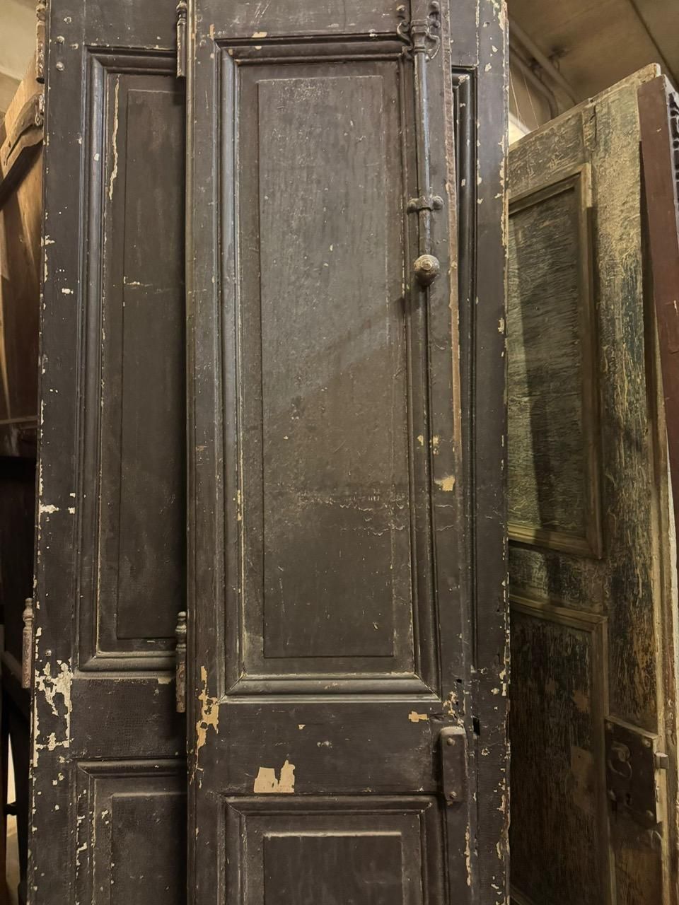 Entrance Door, Main Door, Double Wing, Black Lacquered, Italy photo buy