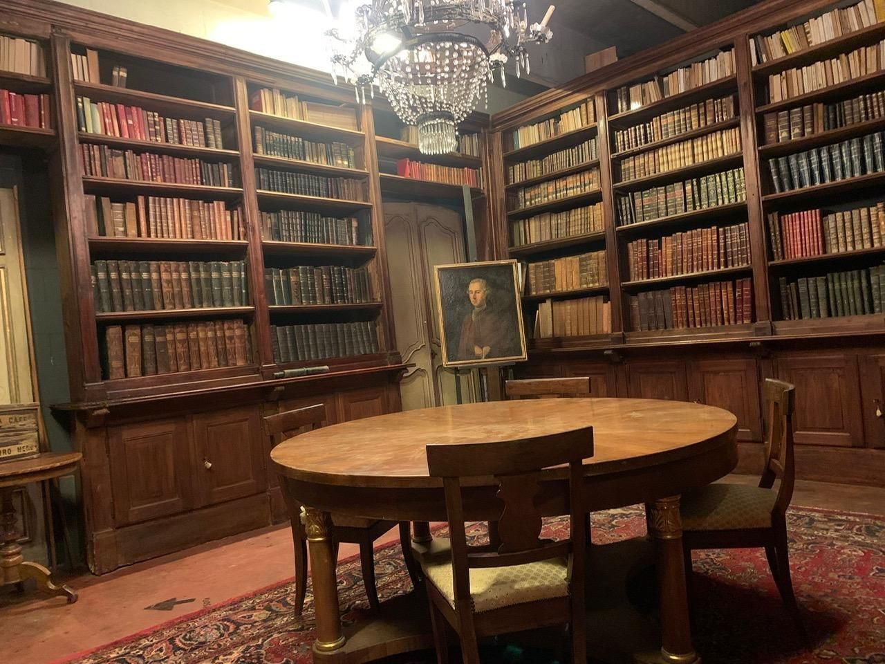 Huge Library Complete With Doors And Arranged On Four Sides Made Of Poplar, Italy photo 104665.0