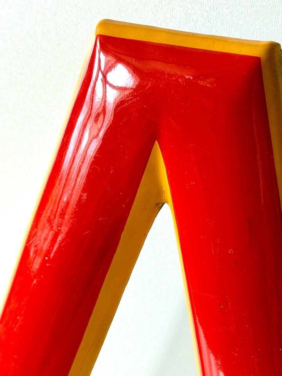 Industriële Emaille Letter V, Jaren 1960 photo Woonaccessoires