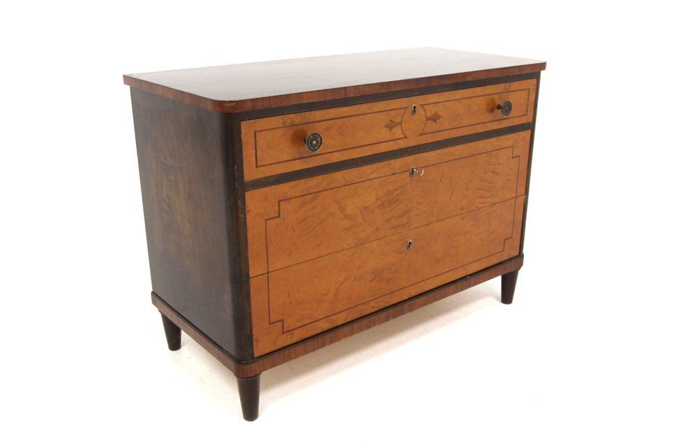 Scandinavian Swedish Grace Mahogany Chest Of Drawers, Sweden, 1920s