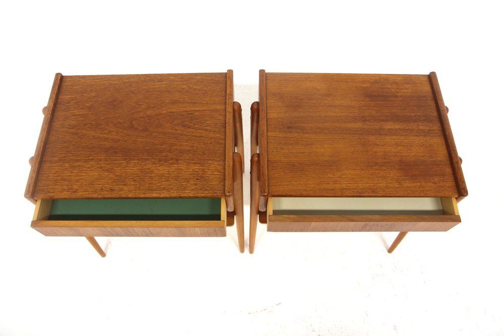 Scandinavian Teak Bedside Tables From Carlström, Sweden, 1960s, Set Of 2 photo for sale