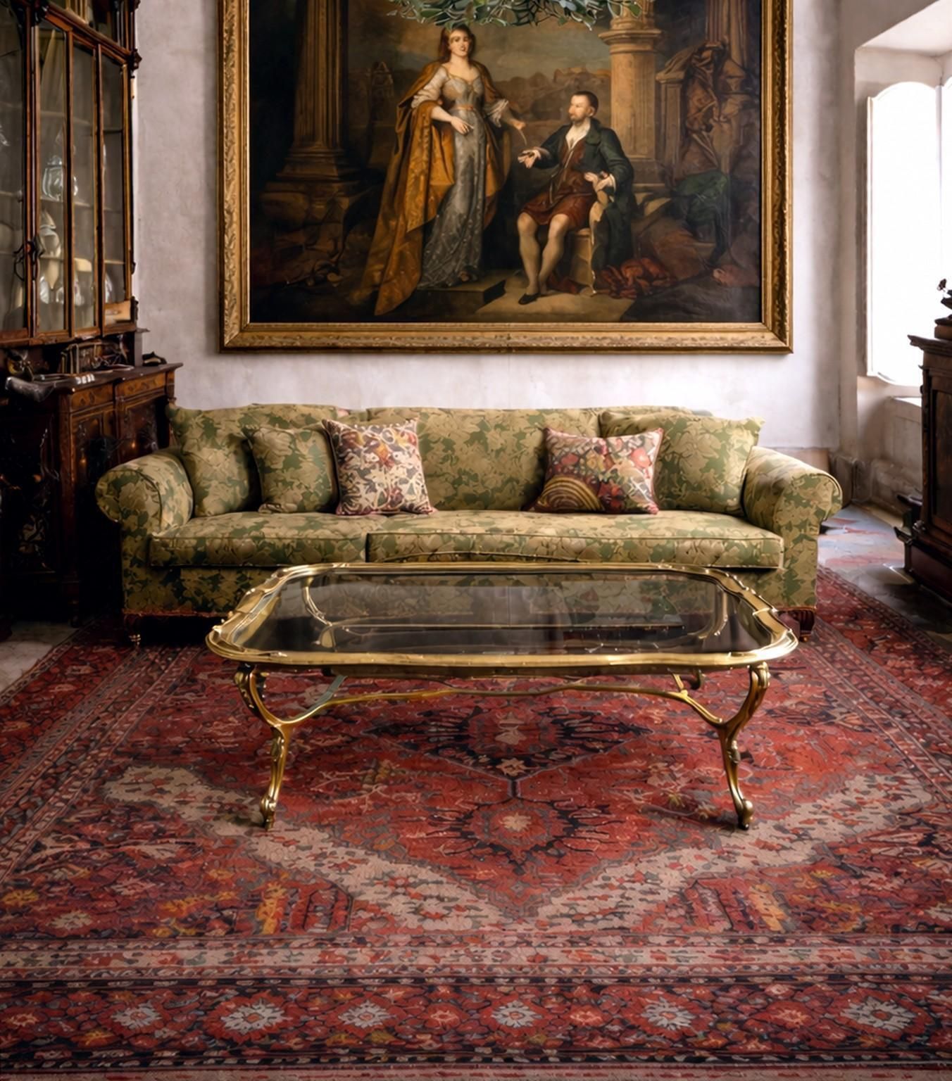Italian Glass And Cast Bronze Coffee Table, 1980s photo furniture
