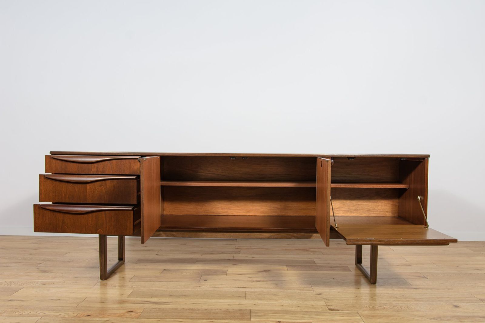 Furniture Mid Century Modern English Teak Sideboard From Stonehill, 1960s photo