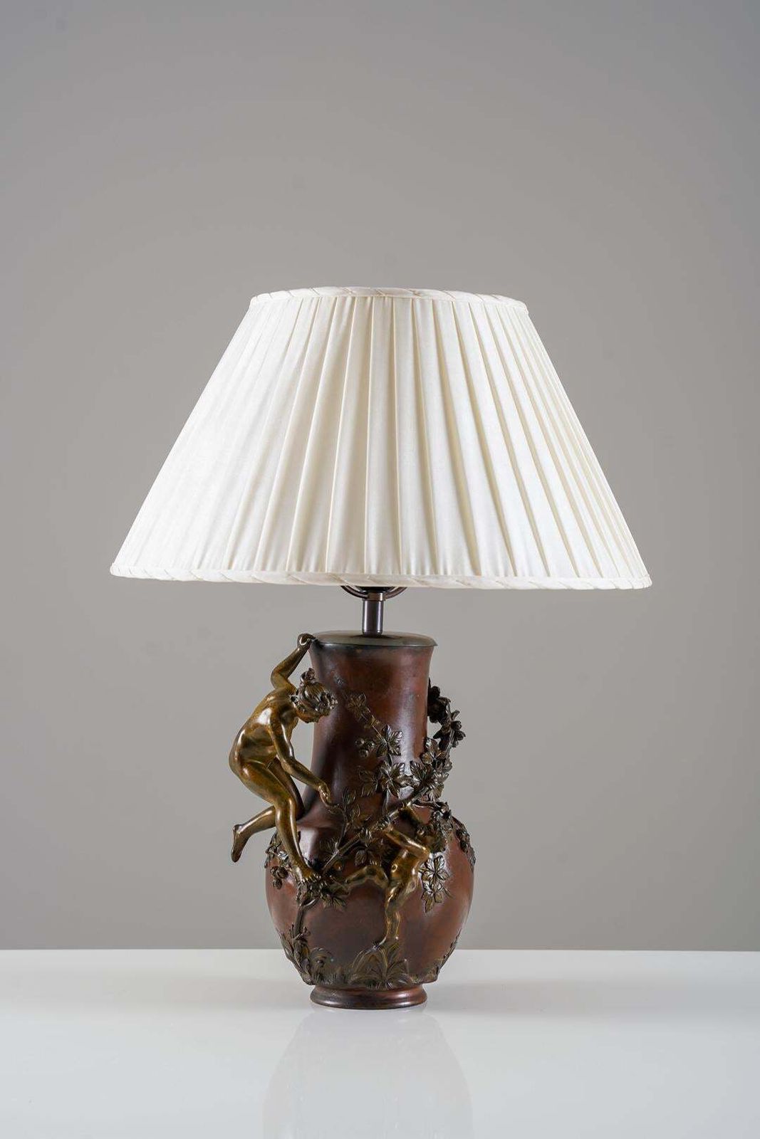 Bronze Table Lamp From A Vase By Eugène Provost, France photo furniture