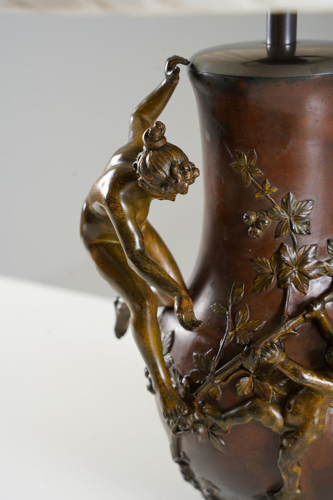 photo furniture Bronze Table Lamp From A Vase By Eugène Provost, France